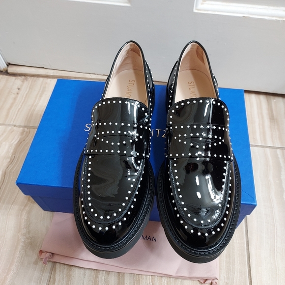 Stuart Weitzman Pearl Parker Patent Leather Chunky Loafer - Picture 2 of 11